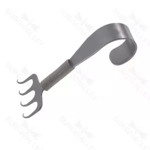 Gorney Rake Facelift Hook And Retractor Rhytidectomy 4 cm X 8.5 cm Inline 4 Prongs