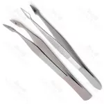 2 Pieces Of Surgical Carmalt Splinter Curved & Straight 4.5" Forceps Plier