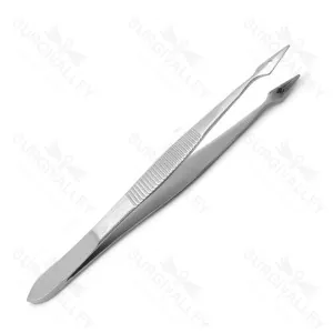 2 Pieces Of Surgical Carmalt Splinter Curved & Straight 4.5" Forceps Plier