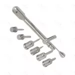 Dental Torque Wrench Ratchet 10~70 Ncm With Hand Drivers Kit & Holder CE New