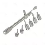 Dental Torque Wrench Ratchet 10~70 Ncm With Hand Drivers Kit & Holder CE New