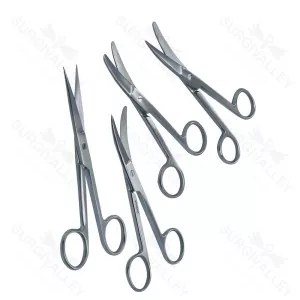 Cooper Scissors 14 cm Curved Pointed Blunt Standard Suture Surgical Scissors