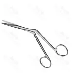Heymann Nasal Scissors Long Blade Angled To Side Saw Edge 19 cm