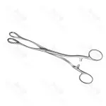 Heywood Smith Tongue Clamp 215mm Serrated Fenestrated Screw Lock With Ratchet
