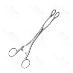 Heywood Smith Tongue Clamp 215mm Serrated Fenestrated Screw Lock With Ratchet