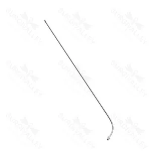 Jackon Velvet Eye Aspirating Tube 4 mm Diameter 20cm Smooth Oval Opening Both Sides Tip Blunt End Ent Instruments