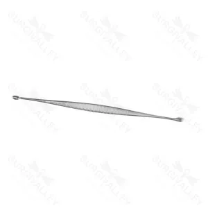 Single Use Disposable Jacobson Bone Curette Double Ended Oval Cups Flat Handle 14cm