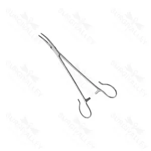 Mchenry Tonsil Artery And Sponge Holding Clamp Open Finger Rings Slightly Curved 8 Inch
