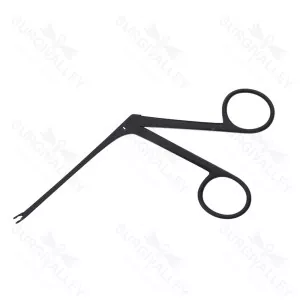 Shea Forceps Straight Oval Cup Black Tip To Shoulder Length 80mm