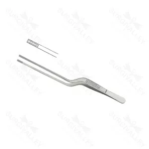 Brown Cushing Bayonet Tissue Forceps Flat Handles 180mm General Surgery Instruments