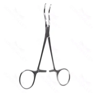 5 1/4″ Cooley Pediatric Clamp – ang shanks straight jaw