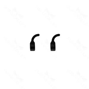 Clamp curved .3-1.0mm black pair