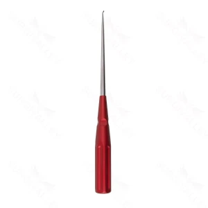 10″ Color Cervical Curette – red Rev. Angled 6-0