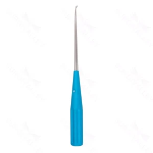 10″ Color Cervical Curette – turq. Rev. Angled 3-0