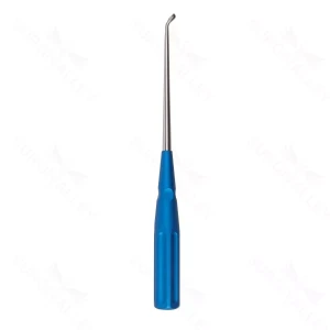 10″ Color Cervical Curette – blue Rev. Angled 2