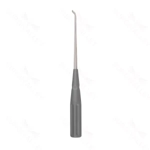 10″ Color Cervical Curette – gray Rev. Angled 3
