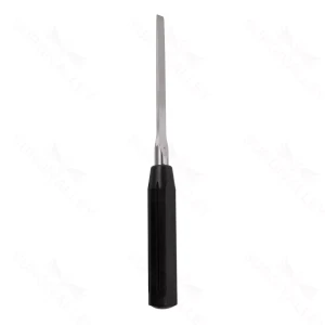 Black Handled Osteotome 9mm (3/8″) straight, OL 270mm (10-3/4″)