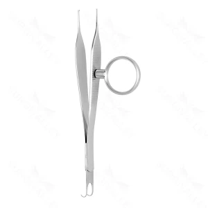 4″ Double Hook Forceps swivel thumb