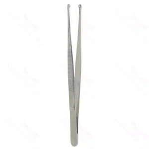 12″ Selman Tissue Forceps – round cup w/teeth