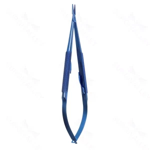 6″ LighTouch Needle Holder – round handle titanium