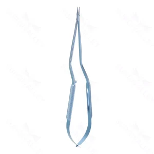 8.75″ Titanium Malis Needle Holder – Bayonet straight .6mm tip w/o lock