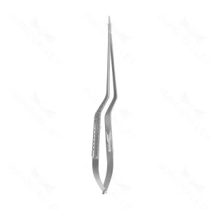 9″ Micro Needle Holder – Bayonet Flat handle straight jaw w/lock FineTouch