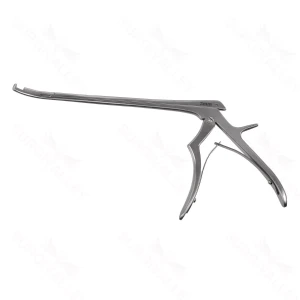 Foraminotomy Rongeur, 8″ (200mm) 3mm, Curved Left, 90° up, Hinged Micro Handle, Stainless Steel