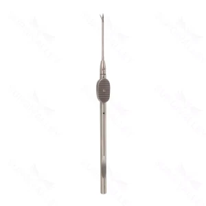 Intraocular Scissors – sqze Handle w/ prot cap straight