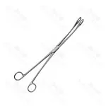 Kelly Sponge Forceps Serrated Curved Without Ratchet 31.7cm