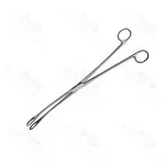 Kelly Sponge Forceps Serrated Curved Without Ratchet 31.7cm