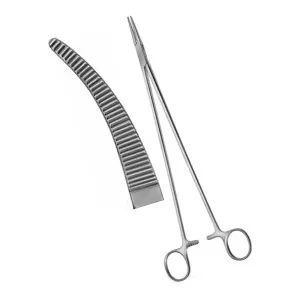 Bridge Delicate Hemostatic Forceps Straight Curved Serrated Jaws 27.3cm General Surgery Instruments