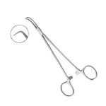 Storey Hemostatic Forceps 52mm Jaw Curve Cross Serrated 20.3cm General Surgery Instruments