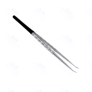 Mikro-Gewebezange mit Diamantpulverbeschichtung, gebogen, 1X2, chirurgisch, 180mm – surgivalley (999010031)
