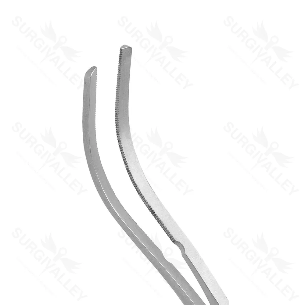 Brock Auricular Clamp Medium Curve 230mm Effective Brock Jaw Surgical Clamp