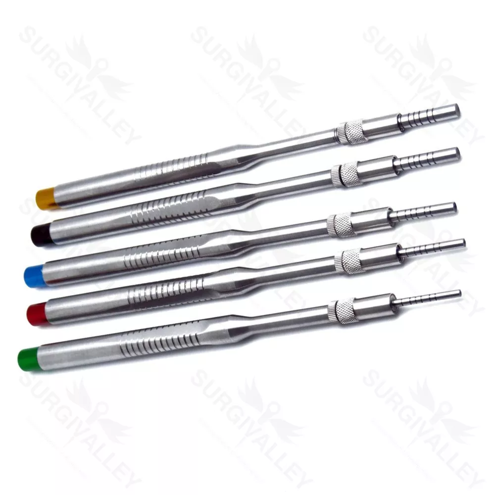 5 Pieces Dental Surgical Straight Tip Osteotomes Bone Spreading Adjustable Screws