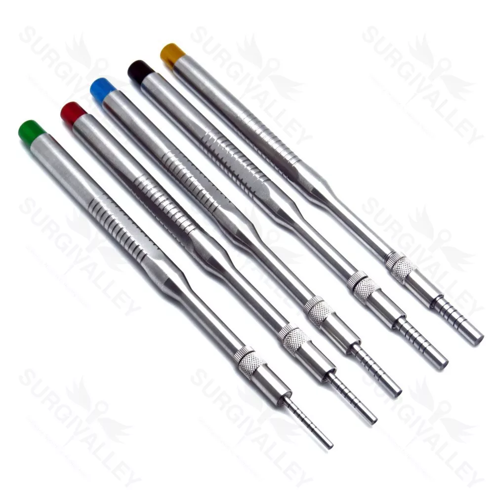 5 Pieces Dental Surgical Straight Tip Osteotomes Bone Spreading Adjustable Screws