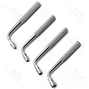 7 Pieces Set Of Dental Surgical Tissue Punch Straight & Curved Implant Stainless Steel Instruments