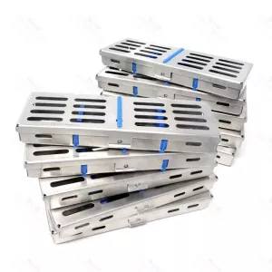 10 Autoclave Sterilization Cassette Rack Dental Box Tray For 10 Instrument