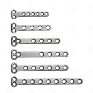 3.5mm Small T Locking Plate 2 to 8 Holes 6 Pcs Set Stainless Steel Orthopedic