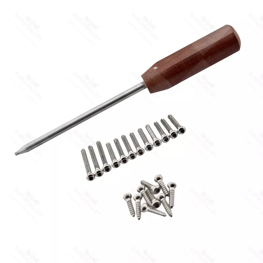 Cortical Screws 4.5mm Self Tapping With Screwdriver 210 Pcs Orthopedic Instrument