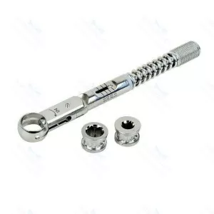 Dental Implant Torque Wrench Ratchet 10-40 Ncm 6.35mm Hex 4.0mm+4 Pcs Hex Driver