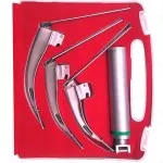 McCoy Flexi Tip Fiberoptic LED Laryngoscope Set Blade #2 #3 #4 Medium Handle