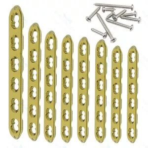 Veterinary LCP One Third 3.5mm Plate Set of 14pcs + Screw 100pc