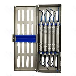Vista Tunneling Kit 5 pcs, Blue plasma coating Dental Instruments Germany steel