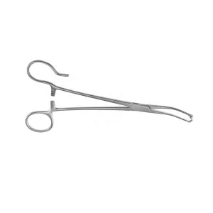 Single Use Disposable White Tonsil Seizing Clamp 3X4 Teeth 23cm One Open Ring Ent Instrument