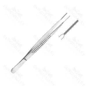 Cooley Atraumatic Vascular Tissue Forceps 1.5mm Tip Straight 6 Inch General Surgery Instruments