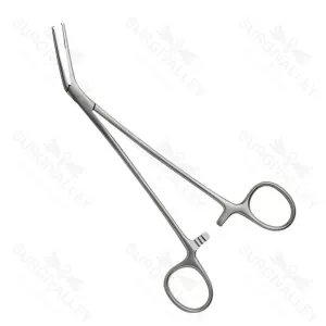 Fickling Artery Forceps Angled To Side With Partly Serrated Jaws