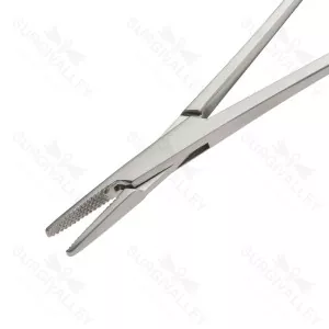 Fry Needle Holder Serration Pitch Tungsten Carbide 125mm Strong & Durable Instrument