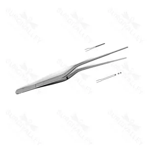 Gerald Bayonet Forceps Serrated 19.0cm Straight 1.0mm Tip General Surgery Instruments