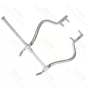 Abdominal Retractor Gosset Self Retaining Curved Arms Fixed Lateral Blades Spreadable Retractor
